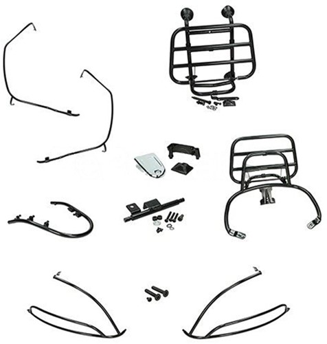 Sierbeugelset / Valbeugelset Python Vespa Primavera / Vespa Sprint / Vespa Elettrica (Mat Zwart)