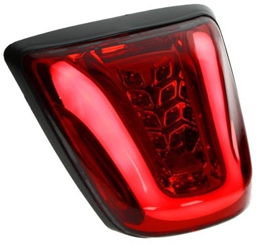 Achterlicht Led Vespa Sprint en Primavera Glans Zwart Rood DMP