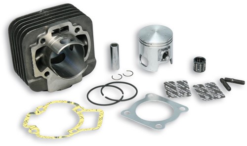 Cilinder 70cc Malossi Aprilia 2T / Derbi 2T / Piaggio 2T / Gilera 2T / Vespa 2T / Italjet 2T Luchtgekoeld Gietijzer 316915