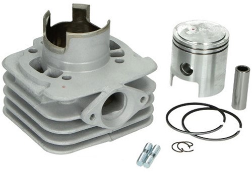 Cilinder 60cc Airsal Aprilia 2T / Derbi 2T / Piaggio 2T / Gilera 2T / Vespa 2T / Italjet 2T 46mm Luchtgekoeld Aluminium Nikasil