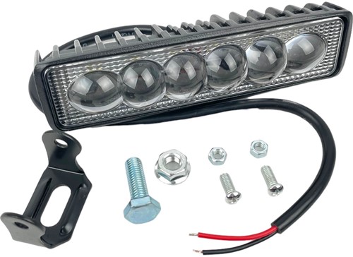 Koplamp Mini Led bar voor Vespa / Piaggio scooters Lengte 15cm x 4.2mm - 6 leds - 18w 10-60volt
