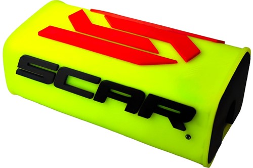 Stuurpad SCAR 3D Fluor Geel - Voor 22/28mm sturen - Zonder Middenbeugel