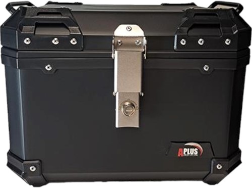 Scooter, Motorfiets Aluminum Look Zwart Topkoffer Bagtecs - 38 Liter