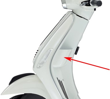 Opbergvak Wit Monte Links (Origineel) Vespa S Origineel 65429400br