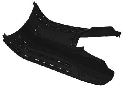 treeplank vespa lx/ vespa S zwart lucido 94 origineel 6221244090