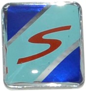 embleem logo voorspatbord vespa S - voor sierstrip origineel 654821