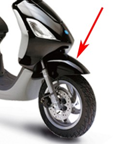 voorspatbord piaggio fly zwart lucido 94 origineel 6002930090