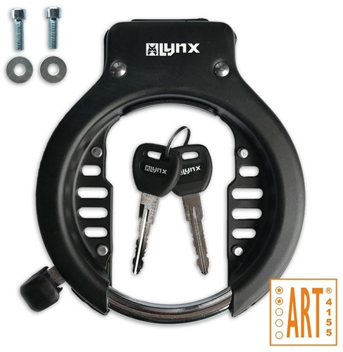 Fiets Ringslot Lynx ART-2 62mm Gehard staal zwart 