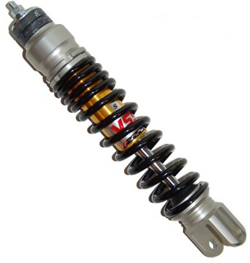 Schokbreker YSS E serie Gasgevuld Piaggio / Gilera / Vespa / Derbi 270mm Goud/Zwart