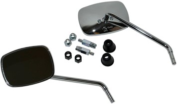 Spiegel Set Chroom Vespa S + Adaptor Set Originele Kwaliteit