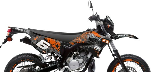 Sticker Set Stage6 voor Yamaha DT50 / MBK X-Limit - Oranje / Zwart