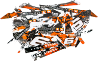Sticker Set Stage6 voor Rieju MRT Bouwjaar 2009 t/m 2022 - Oranje / Wit-3