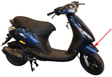 voorspatbord piaggio zip 2000 blauw midnight 222 origineel 1b000996000de