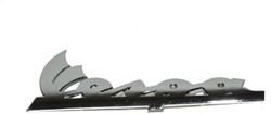 embleem woord vespa lengte 17.5cm chroom per stuk Op=Op