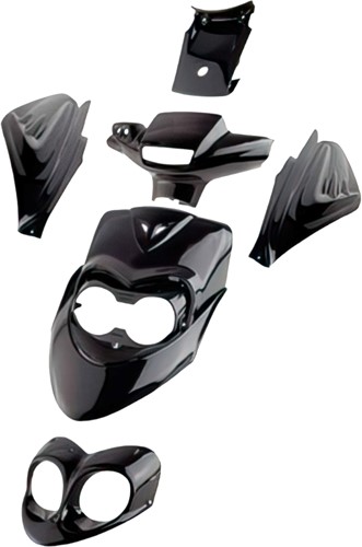 Kappenset voor Yamaha BWS Next - Glans Zwart - 6 Delig