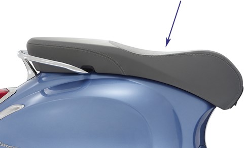 zadel / buddyseat vespa primavera / sprint grijs origineel 1b000345000c3