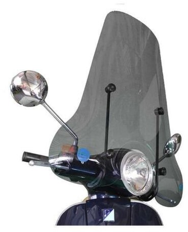 Windscherm Dmp Vespa Primavera / Vespa Elettrica Smoke (72cm) Hoog + Bevestigings Set