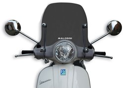 windscherm hoog + bevestiging set vespa lx smoke 42cm malossi 4516054