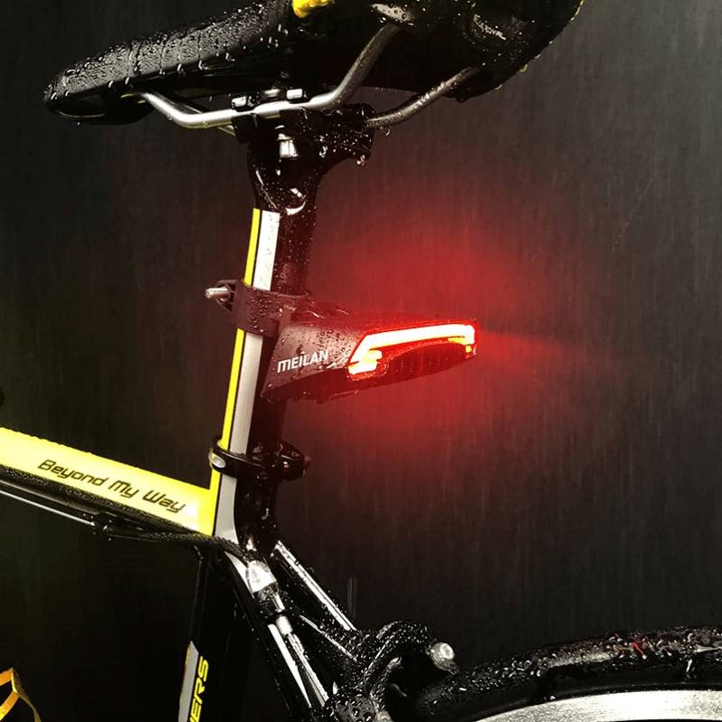 aankomst Afm solidariteit Fiets Achterlicht + Knipperlicht Laser Met afstandbediening USB X5 Cityparts