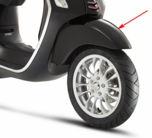 Voorspatbord Vespa Sprint Lucido 94 Zwart Origineel 6736445090