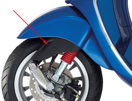 beschermkapje voorvork vespa sprint zwart origineel 1c001165