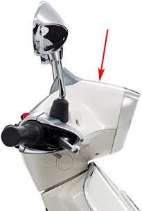 stuurkap vespa sprint wit monte 554 boven origineel 1b000071000br