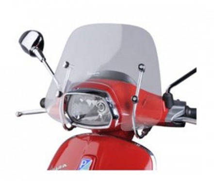 windscherm laag + bevestiging set vespa sprint 34cm smoke origineel 1b001162