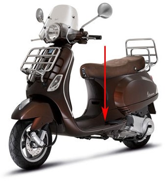 treeplank vespa lx bruin marrone 112/ a origineel-model
