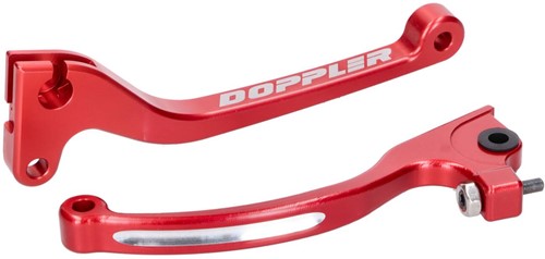Remgreep set Doppler Rood AJP Derbi GPR 50 / Motorhispania RYZ / Rieju MRT 50 / Rieju MRX / Rieju RR 50 / Rieju SMX / Rieju Spike (AJP Handels)