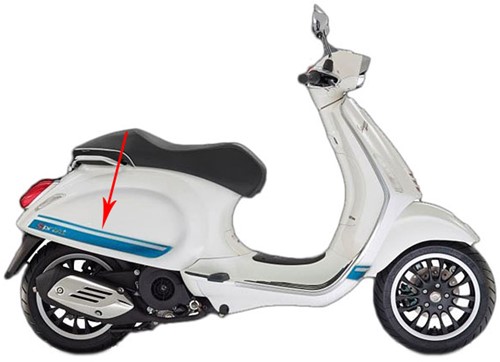 stickerset zijscherm met embleem vespa primavera / sprint blauw origineel 605944m00b