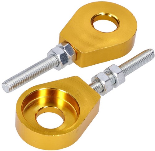 Kettingspanner Goud 12mm Puch Maxi / Honda Mb / Honda Mt 5 / Tomos A3 / Universeel bromfiets
