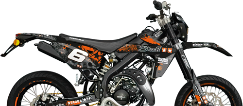 Sticker Set Stage6 voor Rieju MRT Bouwjaar 2009 t/m 2022 - Oranje / Zwart