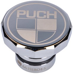 Benzinetank Dop Puch Maxi Aluminium Chroom Duwdop [Met Puch Logo] Type 2