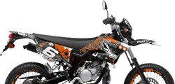 Sticker Set Stage6 voor Yamaha DT50 / MBK X-Limit - Oranje / Wit