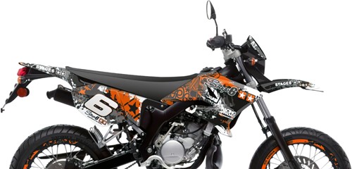 Sticker Set Stage6 voor Yamaha DT50 / MBK X-Limit - Oranje / Wit