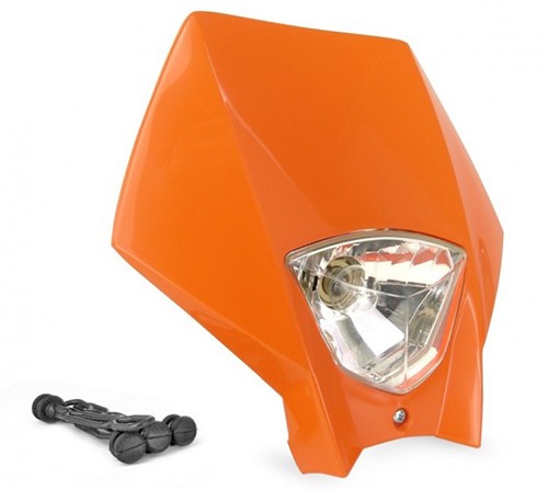 Koplamp Unit Master Oranje Derbi Senda  / Cpi SM / Cpi SMX / Beta RR Motard/ Aprilia RX50 Enduro / Yamaha Dt 50 R / Rieju RR 50 / Rieju MRT / Gilera SMT 50 / Gilera Zulu / Honda MT / Honda MTX / Malag