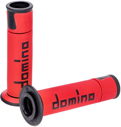 Handvatset Domino A450 on-road Rood / Zwart Scooter Schakelbrommer (Uiteinde Open)