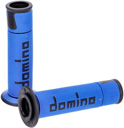 Handvatset Domino A450 on-road Blauw / Zwart Scooter Schakelbrommer (Uiteinde Open)