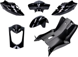 Kappenset voor Kymco Agility FAT 50 4T - Zwart - 6 Delig - V.a 2008 T/m 2017