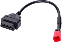 Kabelboom OBD2 Stekker Vespa Sprint / Vespa Primavera [Voor Euro4 & Euro5 modellen] 6 Pins Stekker