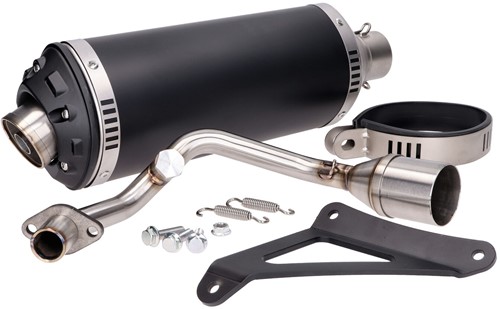 Uitlaat Zwart EVO-1 Piaggio Zip 50 4T E5 2020 / Vespa Sprint 4t E5 2020 / Vespa Primavera 50 4T E5 2020 Power1