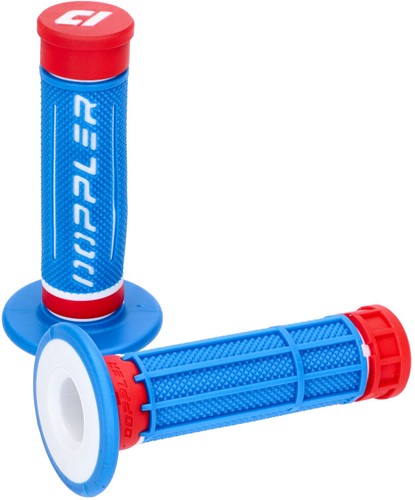 Handvatset Doppler 3D Blauw / Rood Universeel Scooter - Brommer