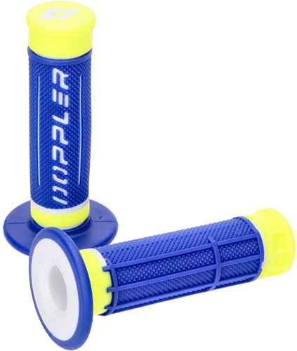 Handvatset Doppler 3D Blauw / Geel Universeel Scooter - Brommer