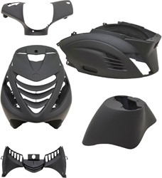 Kappenset RS-1 Piaggio Zip 50 2T / 4T - Mat Zwart