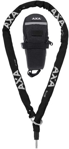 Fiets Insteekketting met tas Axa RLC 140/5,5 - zwart