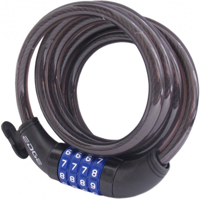 Cijferslot Spiraal kabelslot 150 x 10mm Zwart Cityparts