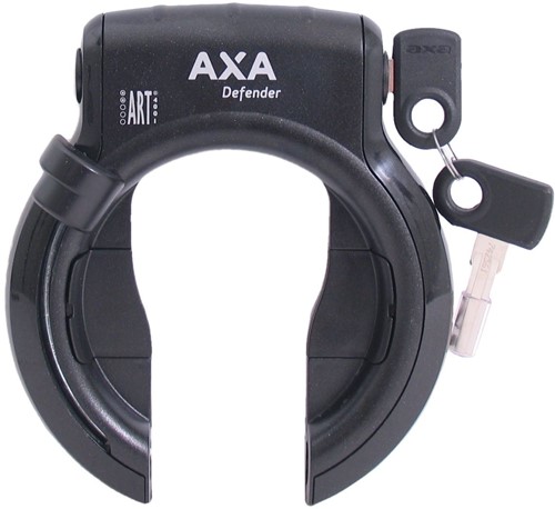 Fiets Ringslot Axa ART** Defender Met Panasonic Cilinder Glanzend Zwart