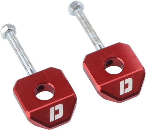 Kettingspanner Set Rood Doppler voor Derbi Senda / Aprillia RX50 - Voor 15mm wielas 00h01305171
