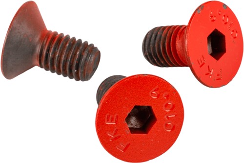 Remschijfbout Set Rood - Maat M8x15mm - Verzonken