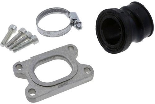 Spruitstuk Polini 12 t/m 21mm voor Derbi D50B0 / Derbi EBE50 / Minarelli AM6 variabel 20° 215.0427-2